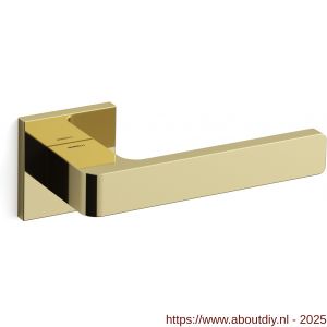 Mandelli1953 1681 Lario deurkruk op rozet 50x50x6 mm messing gepolijst - A21009115 - afbeelding 1