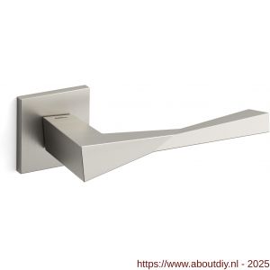 Mandelli1953 1691R Twee deurkruk gatdeel op rozet 50x50x6 mm rechtswijzend mat nikkel - A21009805 - afbeelding 1