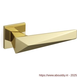 Mandelli1953 1721 zeit deurkruk op rozet 50x50x6 mm messing gepolijst - A21009127 - afbeelding 1