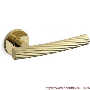 Mandelli1953 1731 Fusilla deurkruk op rozet 51x6 mm messing gepolijst - A21009132 - afbeelding 1