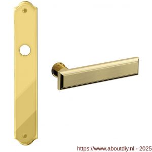 Mandelli1953 1740 Kuki deurkruk op langschild 282x48 mm messing gepolijst-mat messing - A21014470 - afbeelding 1