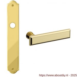 Mandelli1953 1740 BB72 Kuki deurkruk op langschild 282x48 mm BB72 messing gepolijst - A21014937 - afbeelding 1
