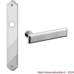 Mandelli1953 1740R PC55 Kuki deurkruk gatdeel rechtswijzend op langschild 248x48 mm PC55 chroom-mat chroom - A21015772 - afbeelding 1
