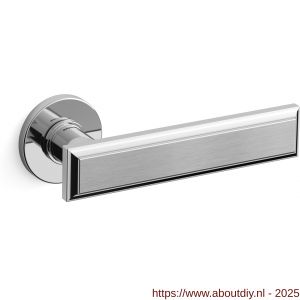 Mandelli1953 1741 Kuki deurkruk op rozet 50x6 mm chroom-mat chroom - A21009133 - afbeelding 1