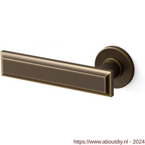 Mandelli1953 1741L Kuki deurkruk gatdeel op rozet 50x6 mm linkswijzend mat brons - A21009832 - afbeelding 1