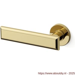 Mandelli1953 1741L Kuki deurkruk gatdeel op rozet 50x6 mm linkswijzend messing gepolijst - A21009836 - afbeelding 1