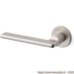 Mandelli1953 1751L Grint deurkruk gatdeel op rozet 50x6 mm linkswijzend gegraveerd mat nikkel - A21012060 - afbeelding 1