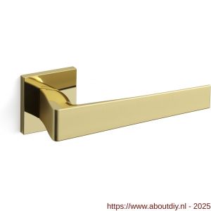 Mandelli1953 1761 Seven deurkruk op rozet 50x50x6 mm messing gepolijst-mat messing - A21009149 - afbeelding 1