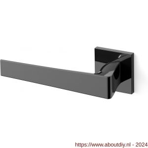 Mandelli1953 1761L Seven deurkruk gatdeel op rozet 50x50x6 mm linkswijzend glanzend zwart - A21009852 - afbeelding 1
