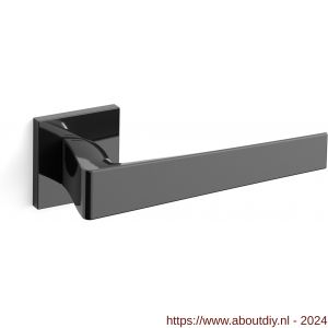 Mandelli1953 1761R Seven deurkruk gatdeel op rozet 50x50x6 mm rechtswijzend glanzend zwart - A21009853 - afbeelding 1