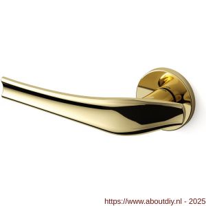 Mandelli1953 1791L Aqualung deurkruk gatdeel op rozet 51x6 mm linkswijzend messing gepolijst - A21009870 - afbeelding 1