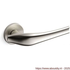 Mandelli1953 1791R Aqualung deurkruk gatdeel op rozet 51x6 mm rechtswijzend mat nikkel - A21009873 - afbeelding 1