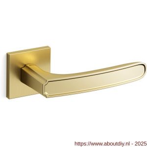 Mandelli1953 1871 Frame Q deurkruk op rozet 50x50x6 mm mat messing-messing gepolijst - A21011787 - afbeelding 1