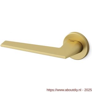 Mandelli1953 1941L Aries deurkruk gatdeel op rozet 51x6 mm linkswijzend mat messing - A21011833 - afbeelding 1