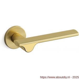 Mandelli1953 3191 Ara deurkruk op rozet 51x6 mm mat messing-messing gepolijst - A21009166 - afbeelding 1