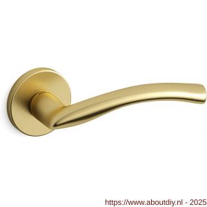 Mandelli1953 351 Zoom deurkruk op rozet 51x6 mm mat messing - A21011606 - afbeelding 1