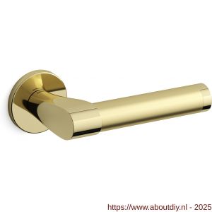 Mandelli1953 361 Tuc deurkruk op rozet 51x6 mm messing gepolijst-mat messing - A21009170 - afbeelding 1