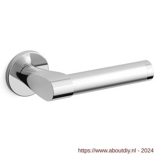 Mandelli1953 361R Tuc deurkruk gatdeel op rozet 51x6 mm rechtswijzend chroom-mat chroom - A21009899 - afbeelding 1
