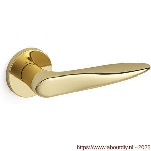 Mandelli1953 381 Zoe deurkruk op rozet messing gepolijst - A21009172 - afbeelding 1