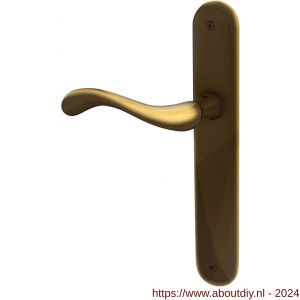 Mandelli1953 450L BB72 Ande deurkruk gatdeel linkswijzend op langschild 238x40 mm BB72 brons - A21016150 - afbeelding 1