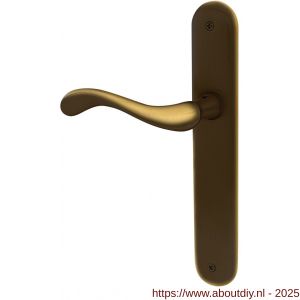 Mandelli1953 450L PC72 Ande deurkruk gatdeel linkswijzend op langschild 238x40 mm PC72 mat brons - A21016180 - afbeelding 1