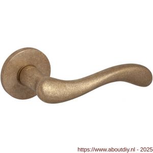 Mandelli1953 451 Ande deurkruk op rozet messing getrommeld - A21014472 - afbeelding 1