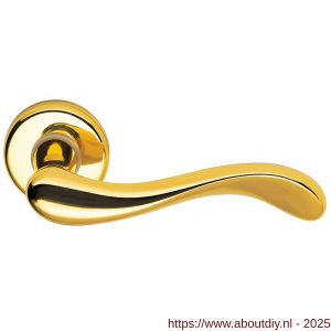 Mandelli1953 451 Ande deurkruk op rozet messing ongelakt - A21014502 - afbeelding 1