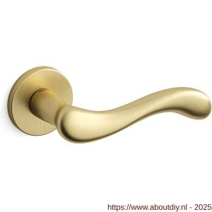 Mandelli1953 451 Ande deurkruk op rozet 51x6 mm mat messing - A21009176 - afbeelding 1