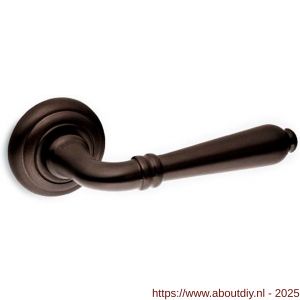 Mandelli1953 531R Sevilla deurkruk gatdeel rechtswijzend op rozet 51x12 mm antiek brons - A21015236 - afbeelding 1