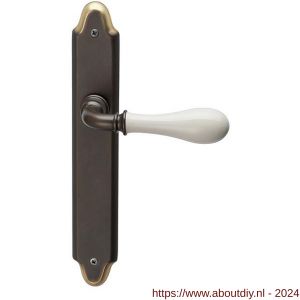 Mandelli1953 640 Doge deurkruk op langschild 260x47 mm blind antiek brons - A21013452 - afbeelding 1