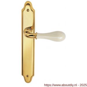 Mandelli1953 640R PC85 Doge deurkruk gatdeel op langschild 260x47 mm PC85 rechtswijzend messing gepolijst - A21013496 - afbeelding 1