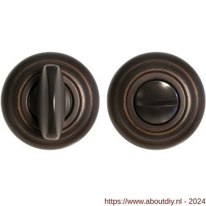 Mandelli1953 651/113RFV toiletgarnituur rond 51x12 mm grote knop antiek brons - A21013510 - afbeelding 1
