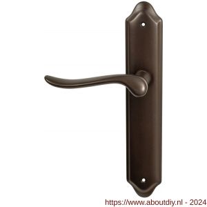 Mandelli1953 690L BB56 Rondo deurkruk gatdeel linkswijzend op langschild 260x47 mm BB56 antiek brons - A21013529 - afbeelding 1