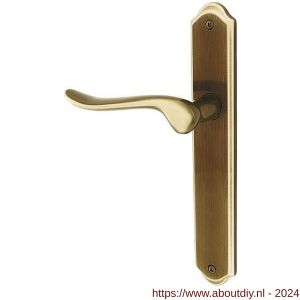 Mandelli1953 690L PC55 Rondo deurkruk gatdeel linkswijzend op langschild 260x47 mm PC55 brons - A21013556 - afbeelding 1