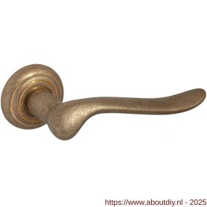 Mandelli1953 691 Rondo deurkruk op rozet 51x12 mm messing getrommeld - A21014473 - afbeelding 1
