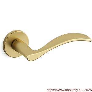 Mandelli1953 711 Zen deurkruk op rozet 51x6 mm mat messing-messing gepolijst - A21009182 - afbeelding 1
