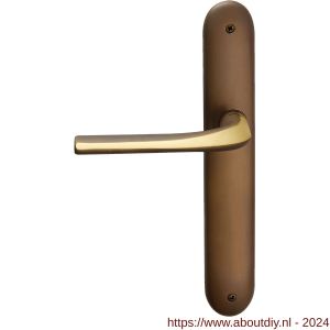 Mandelli1953 720L Filo deurkruk gatdeel linkswijzend op langschild 238x40 mm blind mat brons - A21016204 - afbeelding 1