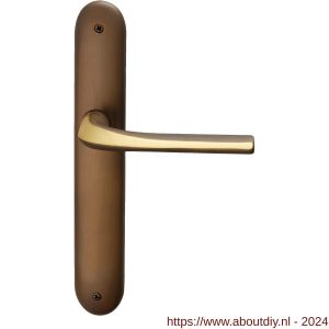Mandelli1953 720R Filo deurkruk gatdeel rechtswijzend op langschild 238x40 mm PC55 mat brons - A21016214 - afbeelding 1