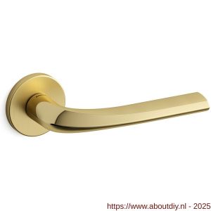 Mandelli1953 721 Filo deurkruk op rozet 51x6 mm mat messing-messing gepolijst - A21009186 - afbeelding 1