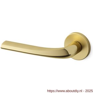 Mandelli1953 721L Filo deurkruk gatdeel op rozet 51x6 mm linkswijzend mat messing-messing gepolijst - A21009933 - afbeelding 1