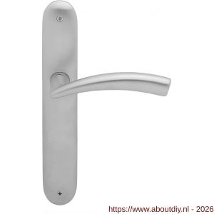 Mandelli1953 770R blind Nadir deurkruk gatdeel op langschild 238x40 mm blind rechtswijzend mat chroom - A21016106 - afbeelding 1