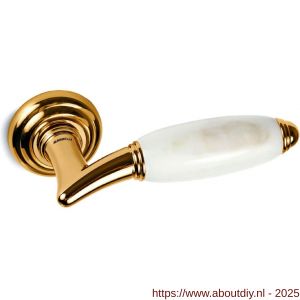 Mandelli1953 8001 Paros deurkruk op rozet 51x12 mm 24k goud - A21014484 - afbeelding 1