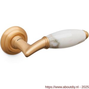 Mandelli1953 8001 Paros deurkruk op rozet 51x12 mm mat messing - A21014489 - afbeelding 1