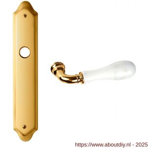 Mandelli1953 8010R BB56 Naxos deurkruk gatdeel rechtswijzend op langschild BB56 24k goud - A21019787 - afbeelding 1