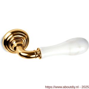 Mandelli1953 8011 Naxos deurkruk op rozet 51x12 mm 24k goud - A21014483 - afbeelding 1