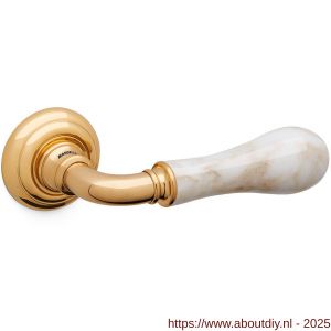 Mandelli1953 8011 Naxos deurkruk op rozet 51x12 mm messing gepolijst - A21014496 - afbeelding 1