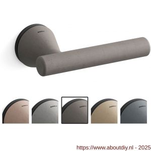 Mandelli1953 8021 Juno deurkruk op rozet 51x6 mm duifgrijs-mat zwart - A21019863 - afbeelding 1