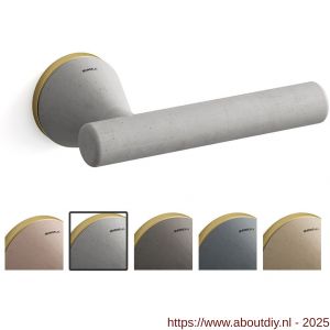 Mandelli1953 8021 Juno deurkruk op rozet 51x6 mm asgrijs-mat messing - A21019827 - afbeelding 1