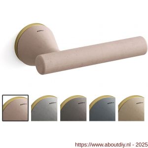 Mandelli1953 8021 Juno deurkruk op rozet 51x6 mm blos-mat messing - A21019830 - afbeelding 1
