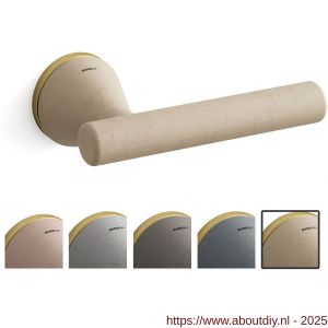 Mandelli1953 8021 Juno deurkruk op rozet 51x6 mm zand-mat messing - A21019839 - afbeelding 1